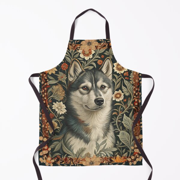 Item preview, Vintage William Morris Husky Floral Art designed and sold by AntiqueImages.