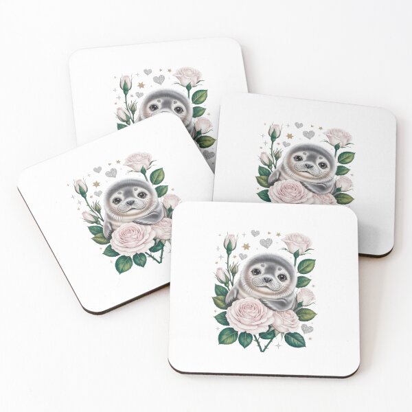 Item preview, Adorable foca con flores designed and sold by jkrphoto.