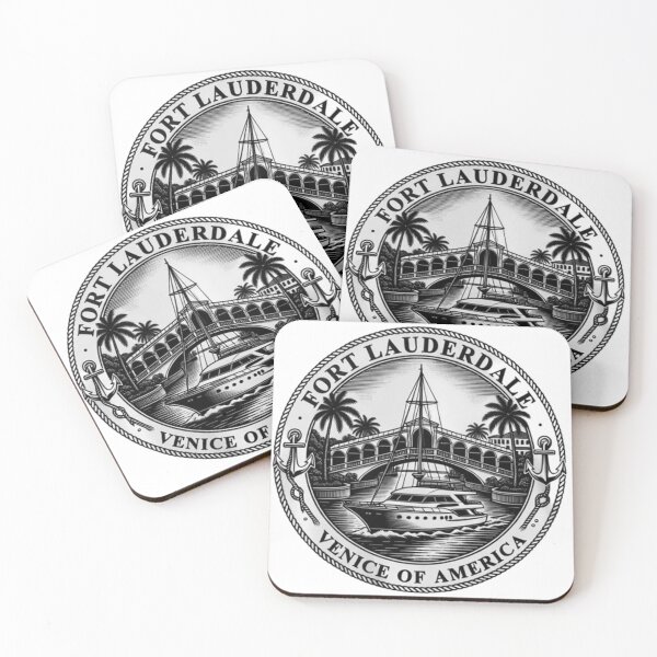 Item preview, Fort Lauderdale Venice of America - Vintage Yacht Canal Nautical Crest T-Shirt designed and sold by The imaginary unit..