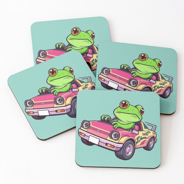 Artikelvorschau, JDM Retro Drift Frosch Aufkleber entworfen und verkauft von Tama-sirth.