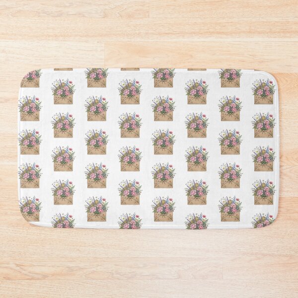 Item preview, Vintage Watercolor Flower Envelope Wildflowers Bouquet designed and sold by DuckOddity.