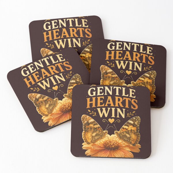 Item preview, Gentle Hearts Win, Soft Romantic Healing Aesthetic Design designed and sold by JagrDesigns.