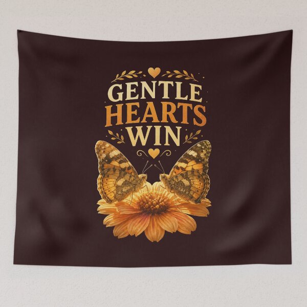 Item preview, Gentle Hearts Win, Soft Romantic Healing Aesthetic Design designed and sold by JagrDesigns.