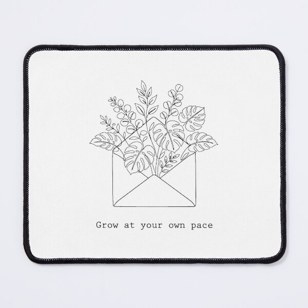 Item preview, Minimalist Line Art Flower Envelope Growth Quote designed and sold by DuckOddity.