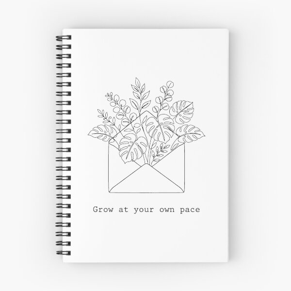 Item preview, Minimalist Line Art Flower Envelope Growth Quote designed and sold by DuckOddity.