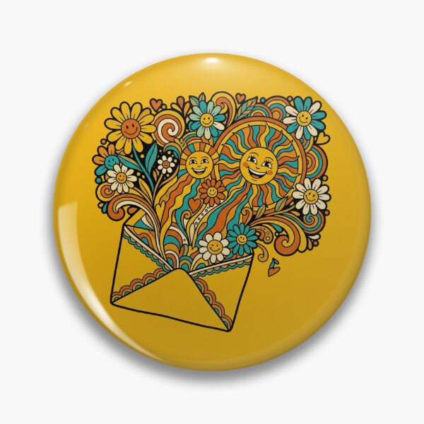 Item preview, Groovy Retro 70s Daisy Flower Envelo designed and sold by DuckOddity.