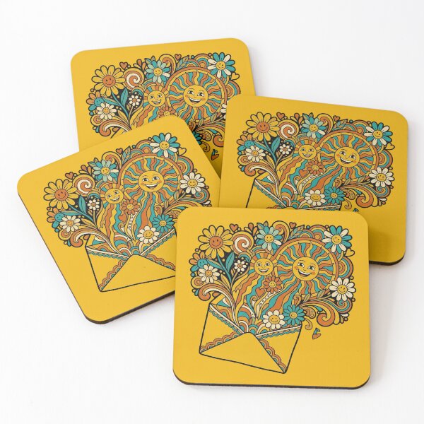 Item preview, Groovy Retro 70s Daisy Flower Envelo designed and sold by DuckOddity.