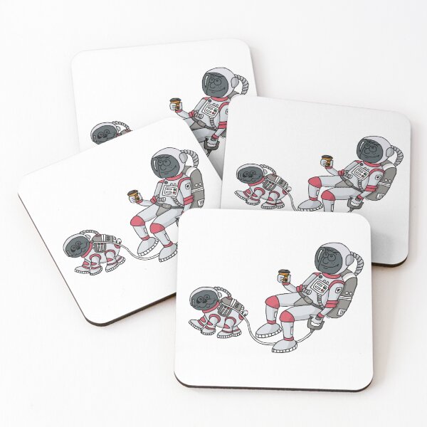 Item preview, Houston We Have a Coffee – Funny Astronaut Dog Space Humor Art designed and sold by MyxaART.