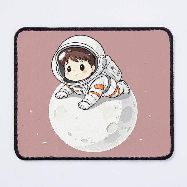 Item preview, Kawaii Baby Astronaut Crawling on the Moon designed and sold by TeyArtWork.