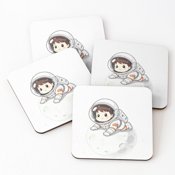 Item preview, Kawaii Baby Astronaut Crawling on the Moon designed and sold by TeyArtWork.