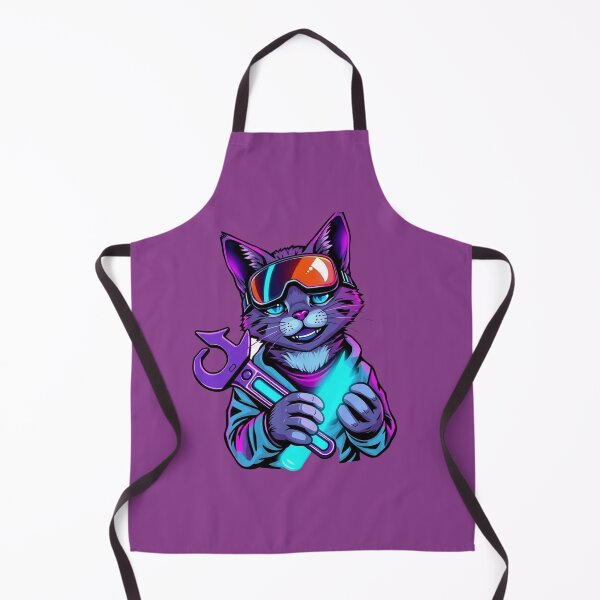 Item preview, Cyberpunk Neon Mechanic Cat Sticker designed and sold by Tama-sirth.
