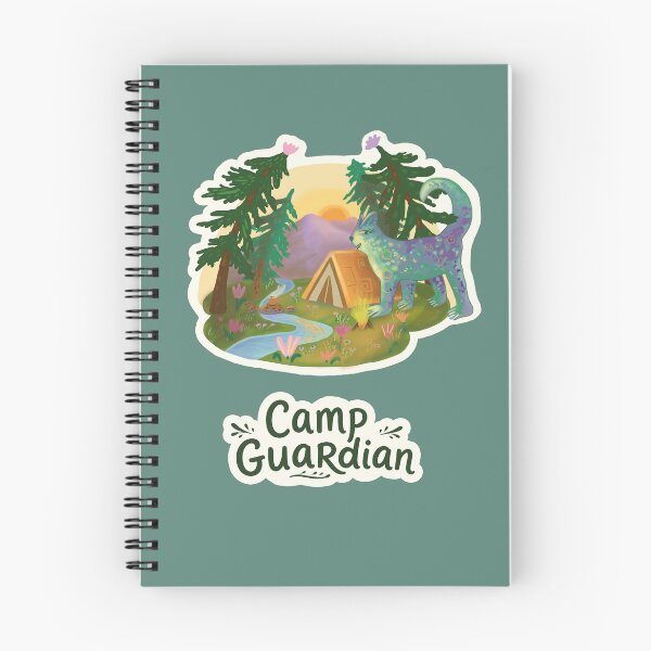 Item preview, Camp Guardian Cat | Magical Camping Cat Forest Guardian Art designed and sold by FaliushART.