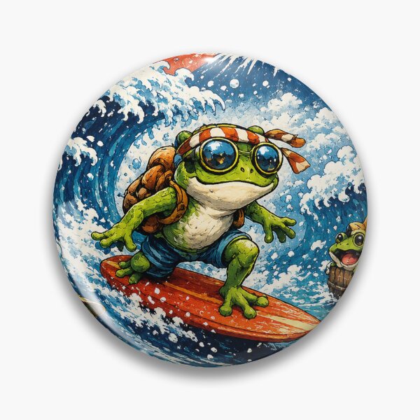 Item preview, Frog on a wave designed and sold by Theorgasmic1975.