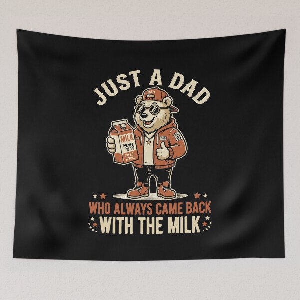 Item preview, Just A Dad Who Always Came Back With The Milk Father Fatherhood Parent Gift designed and sold by SofenArt.