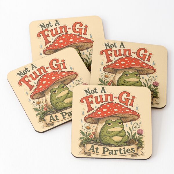 Item preview, Not A Fun-Gi At Parties Funny Frog designed and sold by StillWildink.