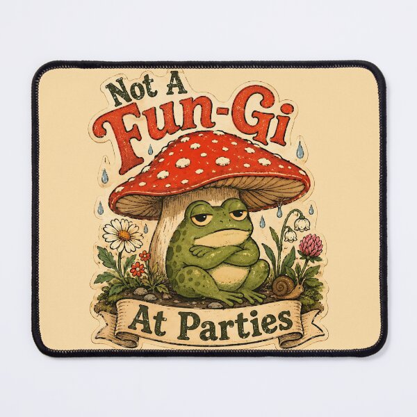 Item preview, Not A Fun-Gi At Parties Funny Frog designed and sold by StillWildink.