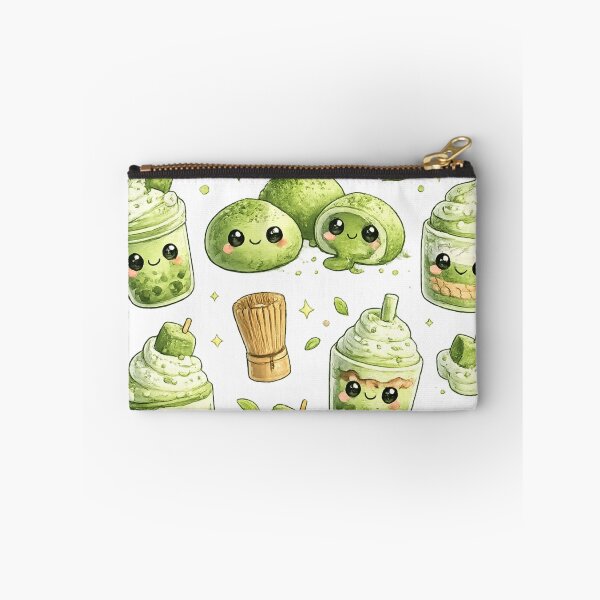Item preview, Matcha Green Tea Kawaii Pattern designed and sold by redsharkuk.