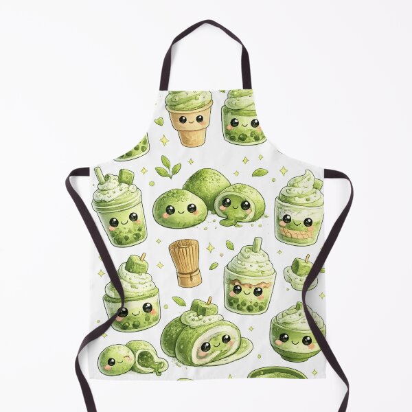 Item preview, Matcha Green Tea Kawaii Pattern designed and sold by redsharkuk.