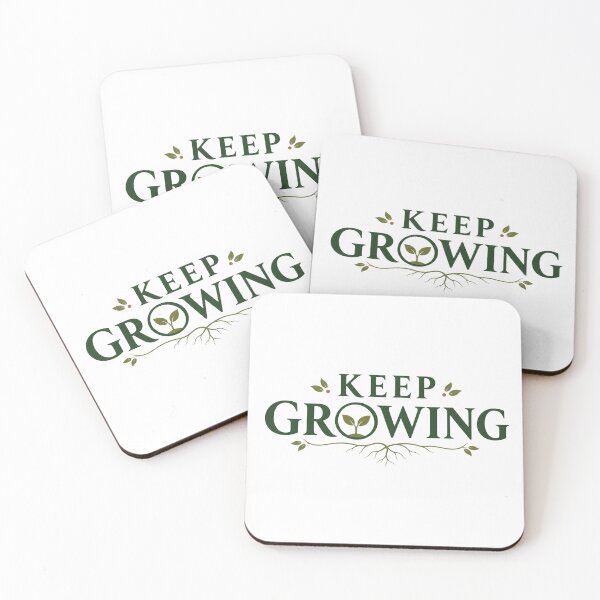 Item preview, Keep Growing – Botanical Growth Mindset Typography designed and sold by FusiTink.