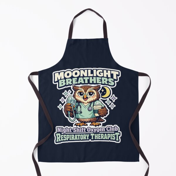 Item preview, Funny Owl Respiratory Therapist Night Shift Oxygen Club Retro Mascot Sticker | Moonlight Breathers RT Design designed and sold by ClinicalHubs.
