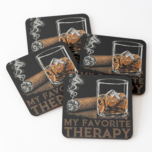 Item preview, My Favorite Therapy Whiskey and Cigar Lover Gift designed and sold by haitrieuic96.