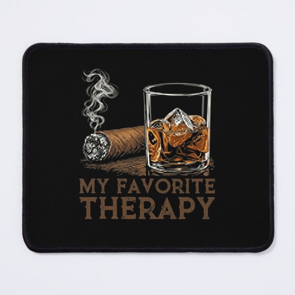 Item preview, My Favorite Therapy Whiskey and Cigar Lover Gift designed and sold by haitrieuic96.