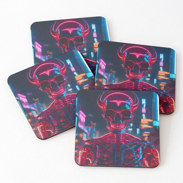 Item preview, Demonic Neon Skull  designed and sold by Elisa Miller.
