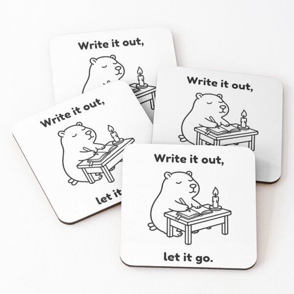 Item preview, Write it Out Capybara – Simple Minimalist Animal Design designed and sold by PAPIRO SIGLO XXI.