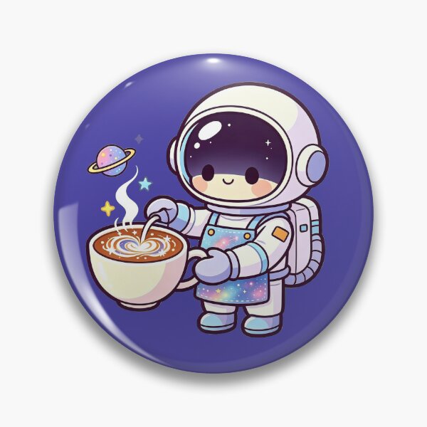 Item preview, Chibi Astronaut Barista - Cute Galaxy Latte Art Space Coffee Design designed and sold by TeyArtWork.