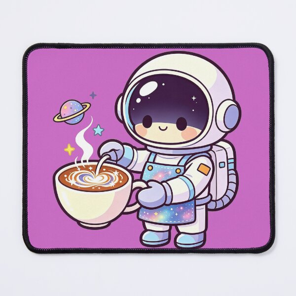 Item preview, Chibi Astronaut Barista - Cute Galaxy Latte Art Space Coffee Design designed and sold by TeyArtWork.