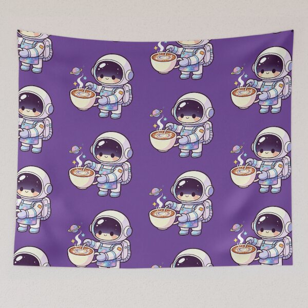 Item preview, Chibi Astronaut Barista - Cute Galaxy Latte Art Space Coffee Design designed and sold by TeyArtWork.
