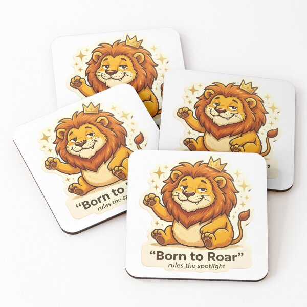 Item preview, Cute Leo Zodiac Lion Born to Roar designed and sold by Zodiac Celestial Art.
