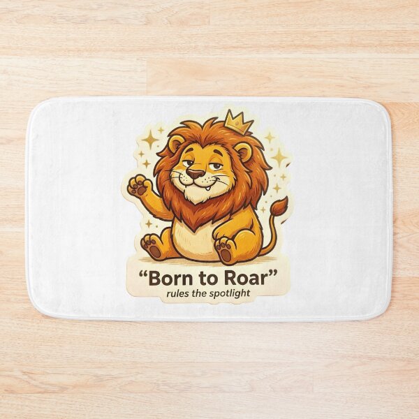 Item preview, Cute Leo Zodiac Lion Born to Roar designed and sold by Zodiac Celestial Art.