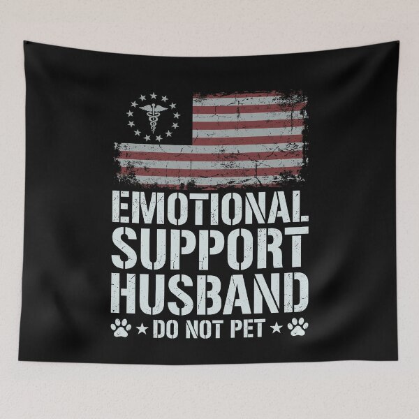 Item preview, Emotional Support Husband Do Not Pet Patriotic Healthcare Spouse Gift designed and sold by SofenArt.