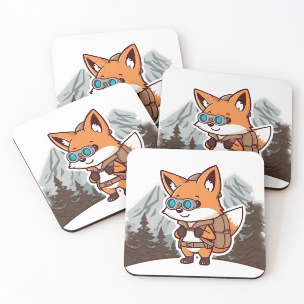 Item preview, Adventurer Fox Sticker - Passion for Camping and Vanlife designed and sold by Tama-sirth.