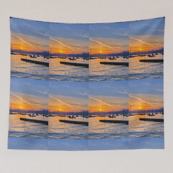 Item preview, Silhouetted Yachts and a Bardolino Sunset designed and sold by Violaman.