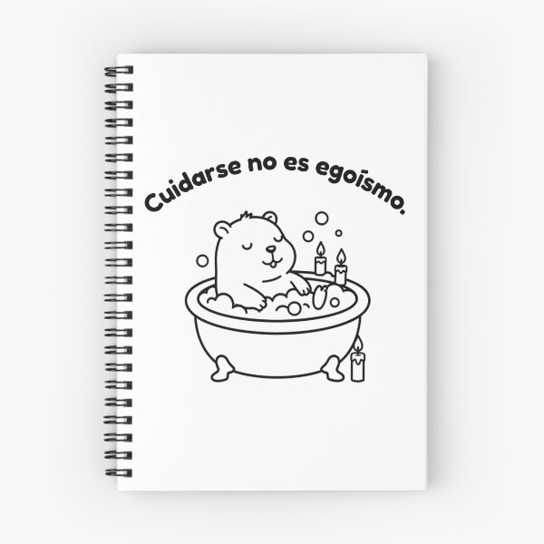 Item preview, Spanish Caring Capibara – Mindfulness Design designed and sold by PAPIRO SIGLO XXI.