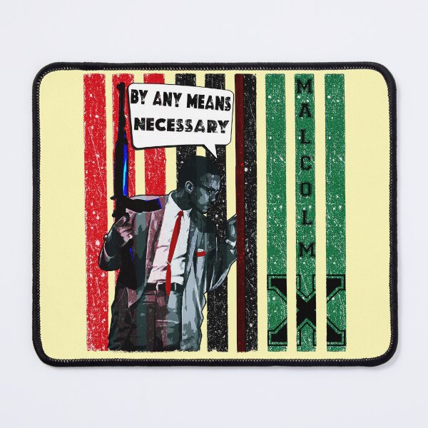 Item preview, Malcolm X By Any Means Necessary - Pan African Flag Colors Black Power Revolutionary Art designed and sold by Youngkev-arts.