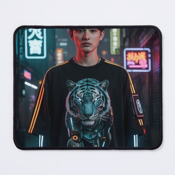 Item preview, Cybernetic Tiger 2099 | Neon Techwear Sci-Fi Art designed and sold by Neo Tokio.