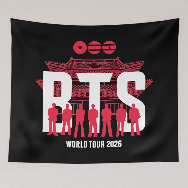 Artikelvorschau, BTS ARIRANG Welttournee 2026 - Perfect Tapestry - For Black entworfen und verkauft von YOSHFRIDAYS.