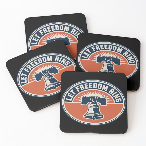 Item preview, Let Freedom Ring Retro Oval Patriotic designed and sold by OldGloryForge.