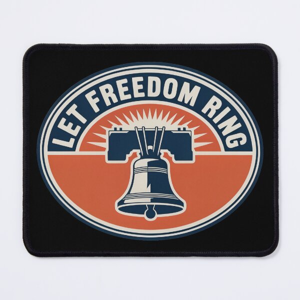 Item preview, Let Freedom Ring Retro Oval Patriotic designed and sold by OldGloryForge.