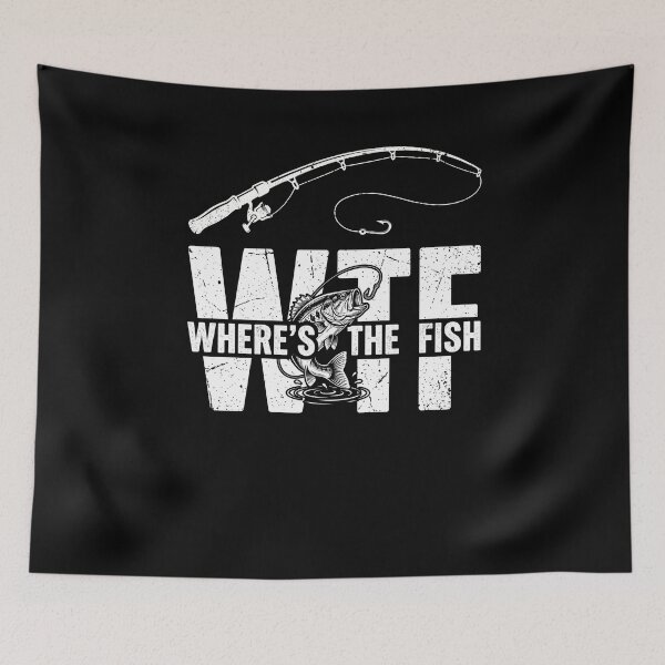 Item preview, WTF Where's The Fish Fisherman Angler Fishing Humor designed and sold by SofenArt.