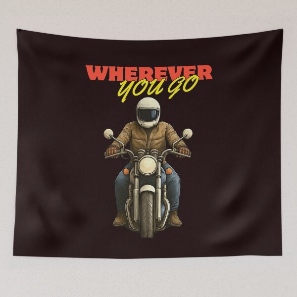 Item preview, Wherever You Go Vintage Motorcycle Rider Retro Biker designed and sold by Supergrafix07.