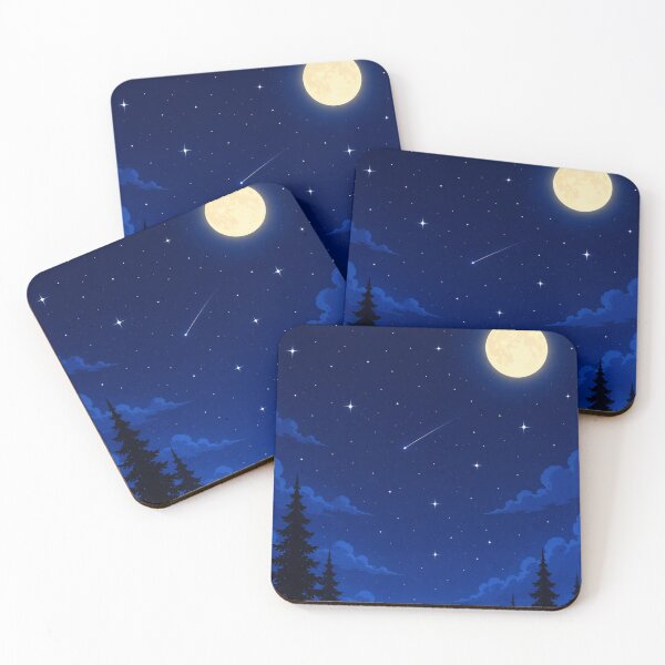 Item preview, Dreamy Moonlit Forest Night Sky designed and sold by POD Art Studio.