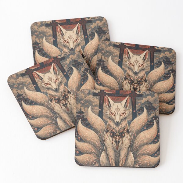 Item preview, Cyber Kitsune Shrine Guardian designed and sold by CosmicUkiyo.