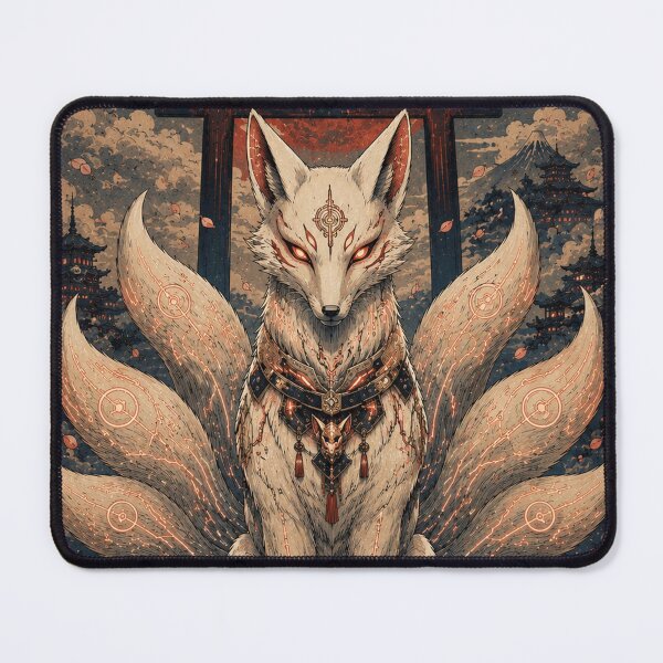 Item preview, Cyber Kitsune Shrine Guardian designed and sold by CosmicUkiyo.