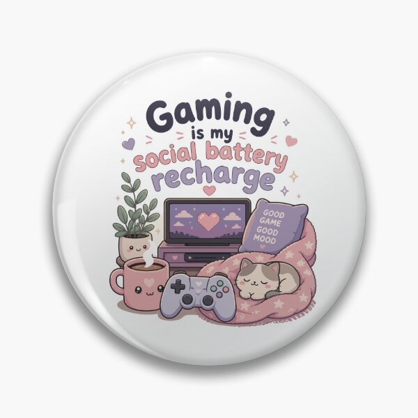 Artikelvorschau, Gaming ist mein sozialer Energiespender | Gemütliches Kawaii-Gamer-Setup entworfen und verkauft von SarkisovaNune.