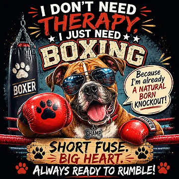 Artwork thumbnail, Boxer Dog by RiggsBubble