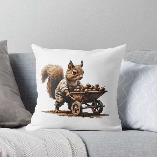 Item preview, Harvest Squirrel with Acorn Cart designed and sold by AQUILAKREO.